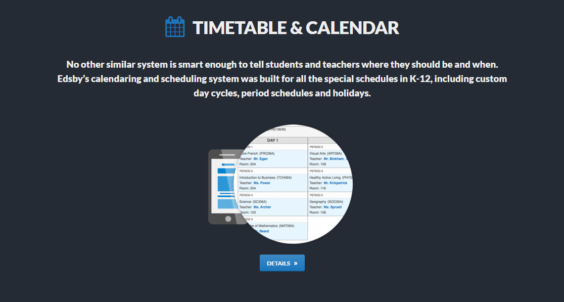 calendar and timetable